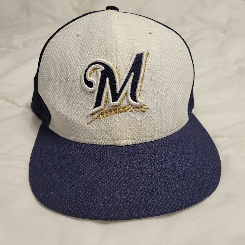 Milwaukee Brewers New Era 59fifty Cap Hat 6 7/8 54.9cm